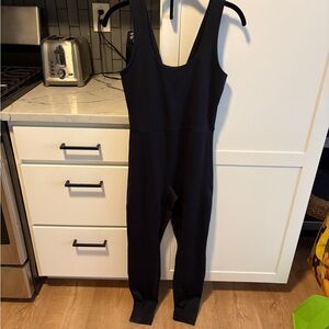 All in Motion Black Sleeveless Jumpsuit
